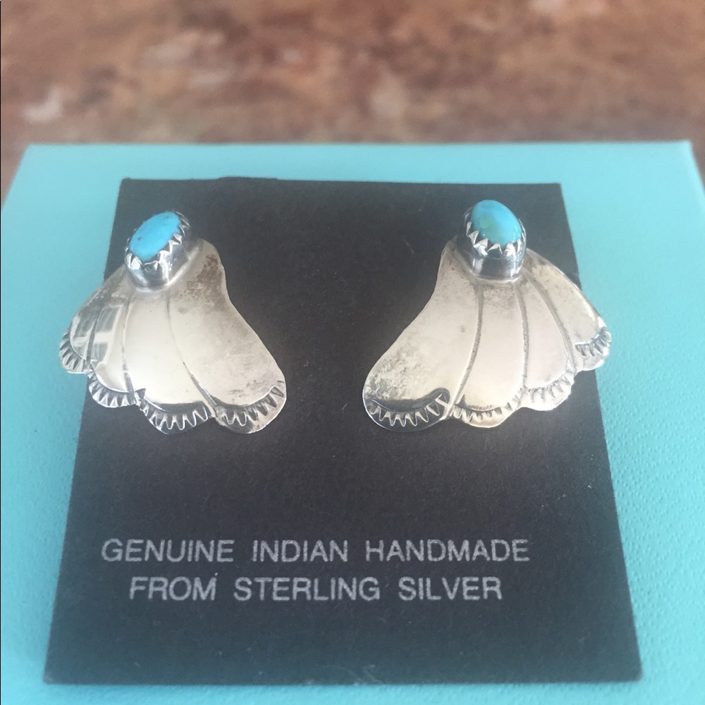 Handmade Sterling Silver Turquoise Earrings
